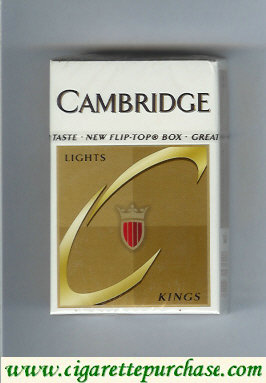 Cambridge Lights cigarettes kings hard box